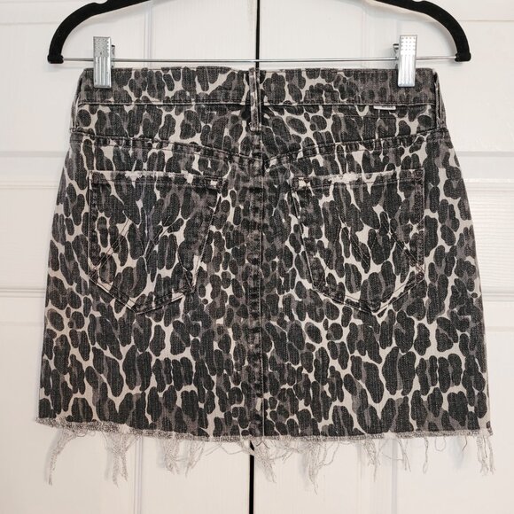 MOTHER Black and White Animal Print Skirt - Picture 7 of 14